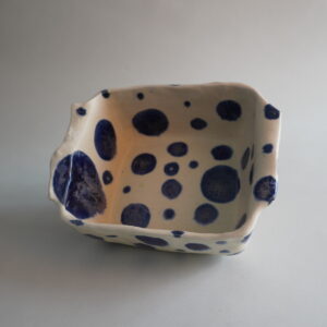 Whimsical series - side dish (Blue dots I) (D13)